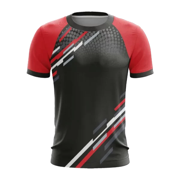 Red Striper Active Jersey