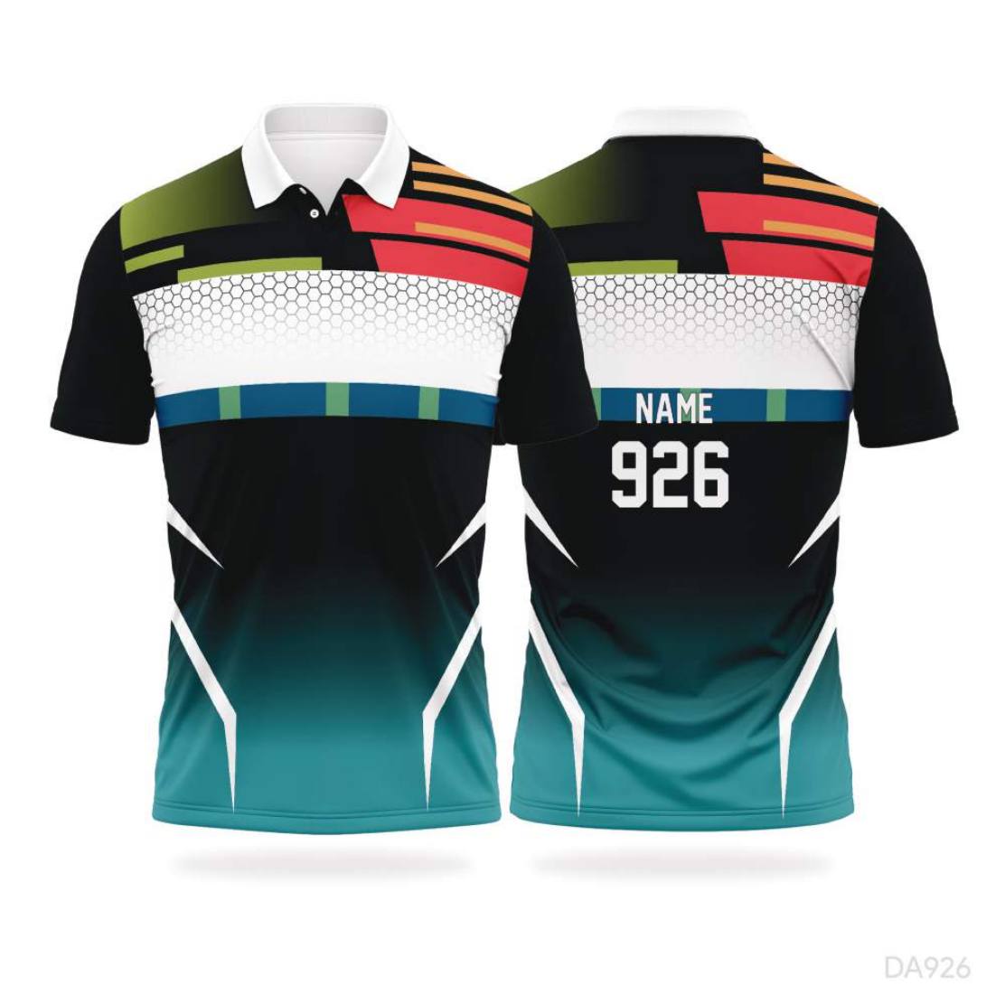 Jersey design pattern E-18 — indicative, can be produced for cricket, football or basketball